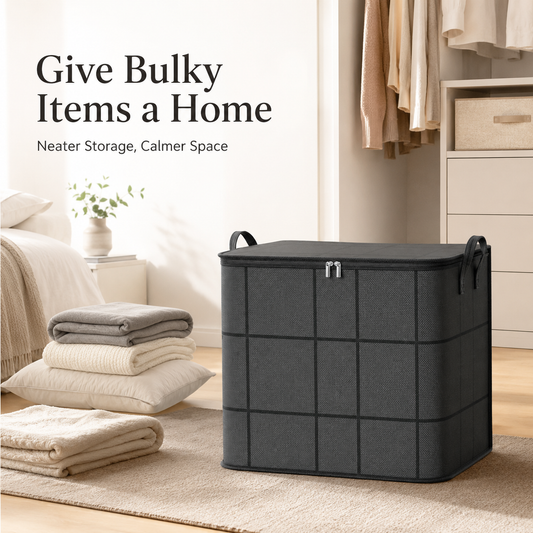 🏡Large-Capacity Zippered Bedding Storage Bag with Carry Handles