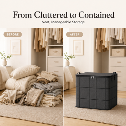 🏡Large-Capacity Zippered Bedding Storage Bag with Carry Handles