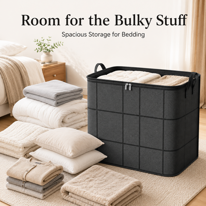 🏡Large-Capacity Zippered Bedding Storage Bag with Carry Handles