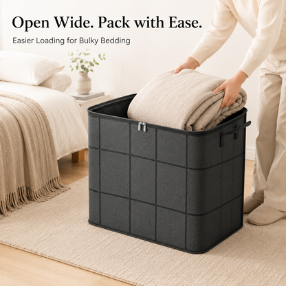 🏡Large-Capacity Zippered Bedding Storage Bag with Carry Handles