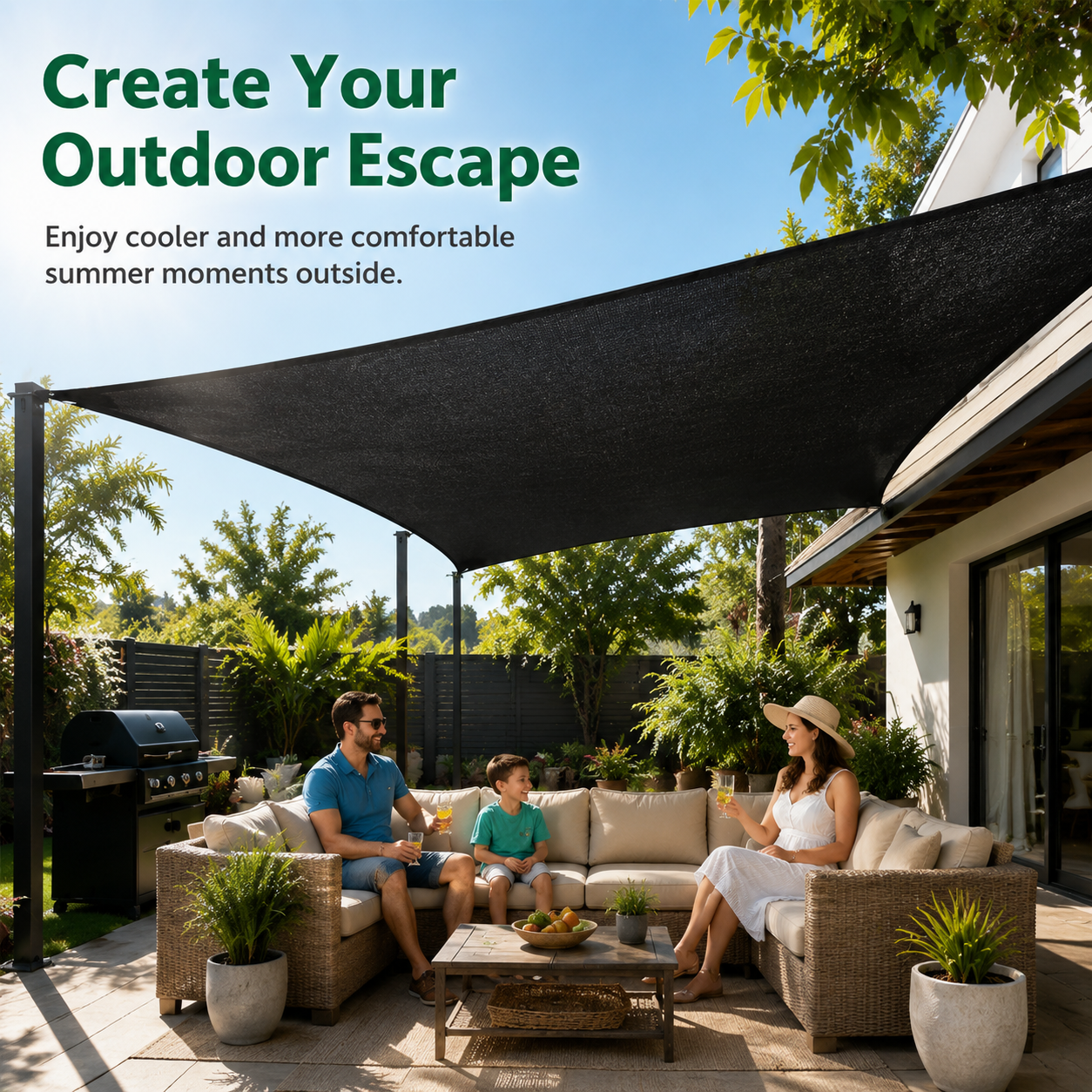 99% Shade Sunshade Net for a Cooler Outdoor Living Space 🌿