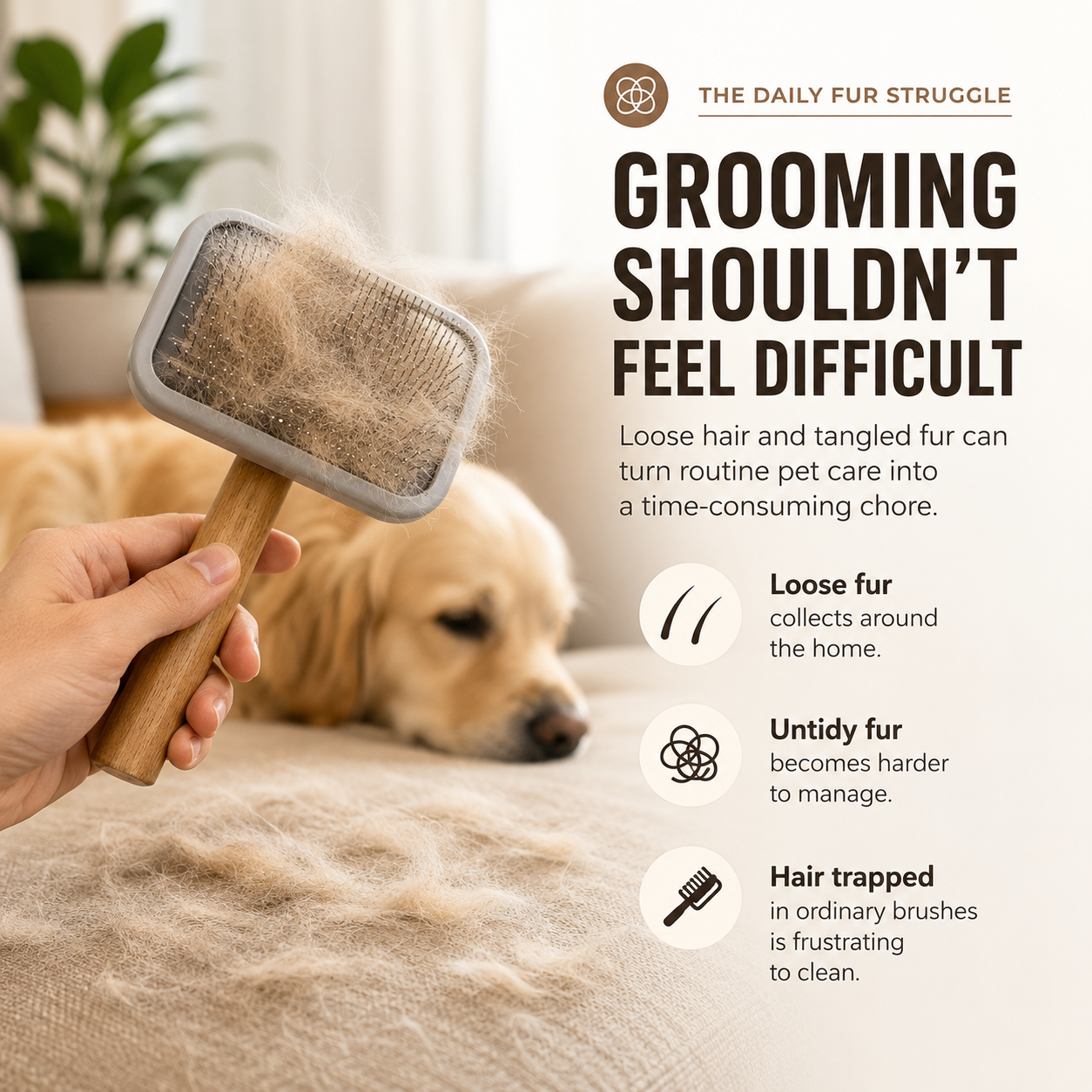 🔥2-in-1 Pet Grooming Comb for Easy Hair Removal & Detangling 🐾