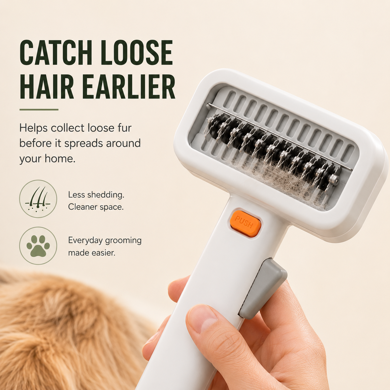 🔥2-in-1 Pet Grooming Comb for Easy Hair Removal & Detangling 🐾