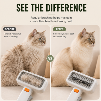 🔥2-in-1 Pet Grooming Comb for Easy Hair Removal & Detangling 🐾
