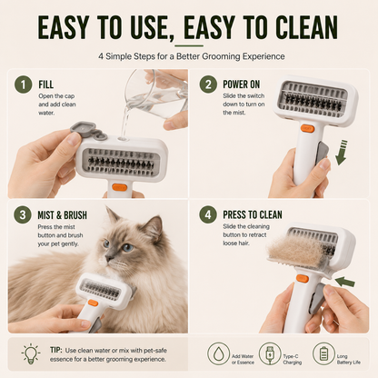 🔥2-in-1 Pet Grooming Comb for Easy Hair Removal & Detangling 🐾