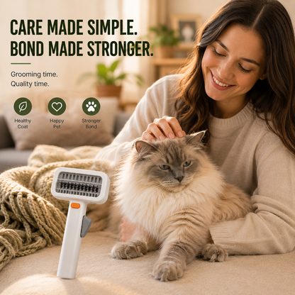 🔥2-in-1 Pet Grooming Comb for Easy Hair Removal & Detangling 🐾