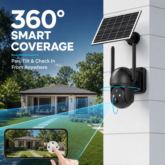 📶Solar Powered 4G Security Camera, 4MP HD Color Night Vision