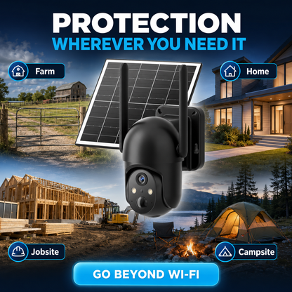 📶Solar Powered 4G Security Camera, 4MP HD Color Night Vision