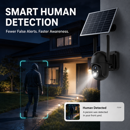 📶Solar Powered 4G Security Camera, 4MP HD Color Night Vision