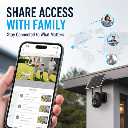 📶Solar Powered 4G Security Camera, 4MP HD Color Night Vision