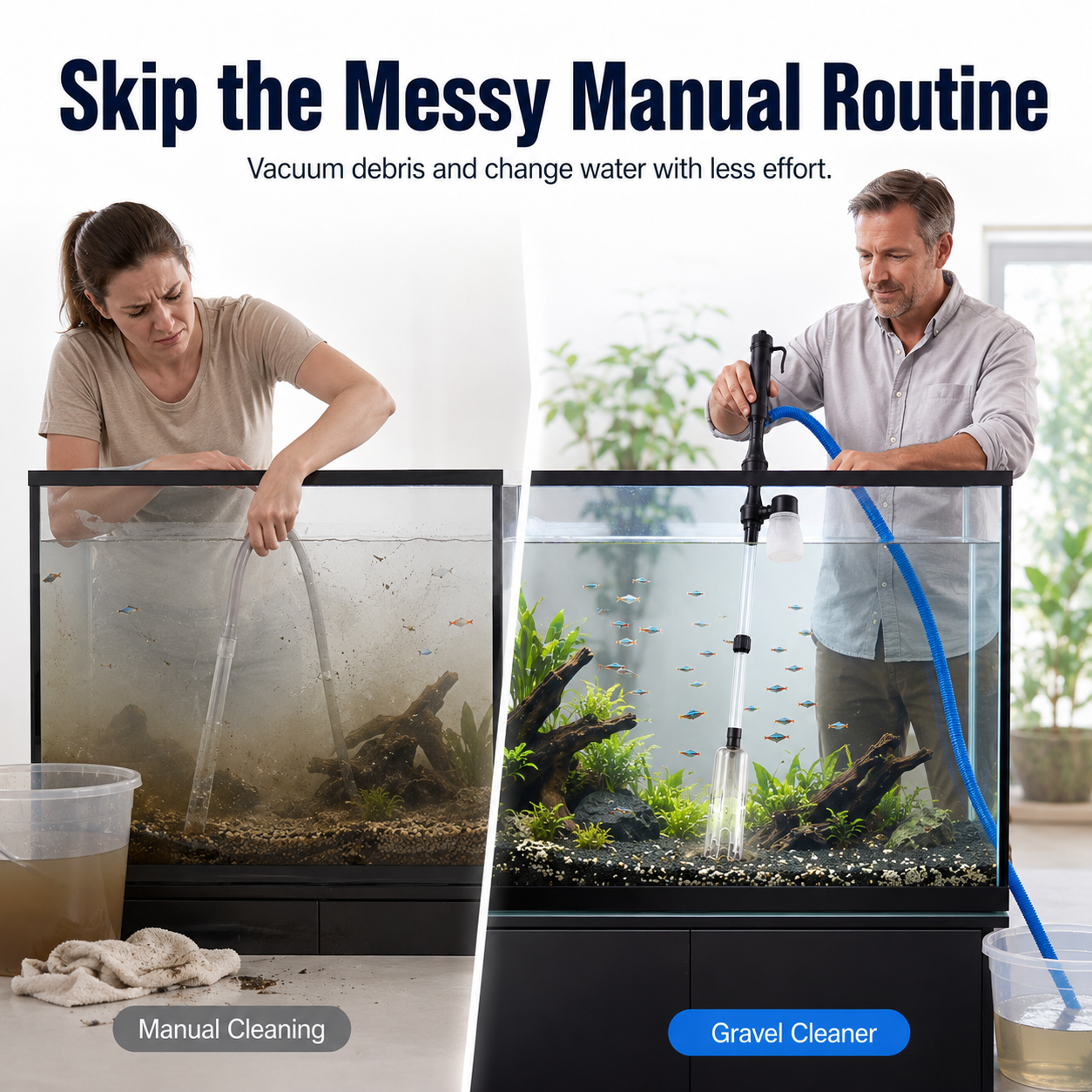 🐠50% off 🔥 Electric Aquarium Gravel Cleaner