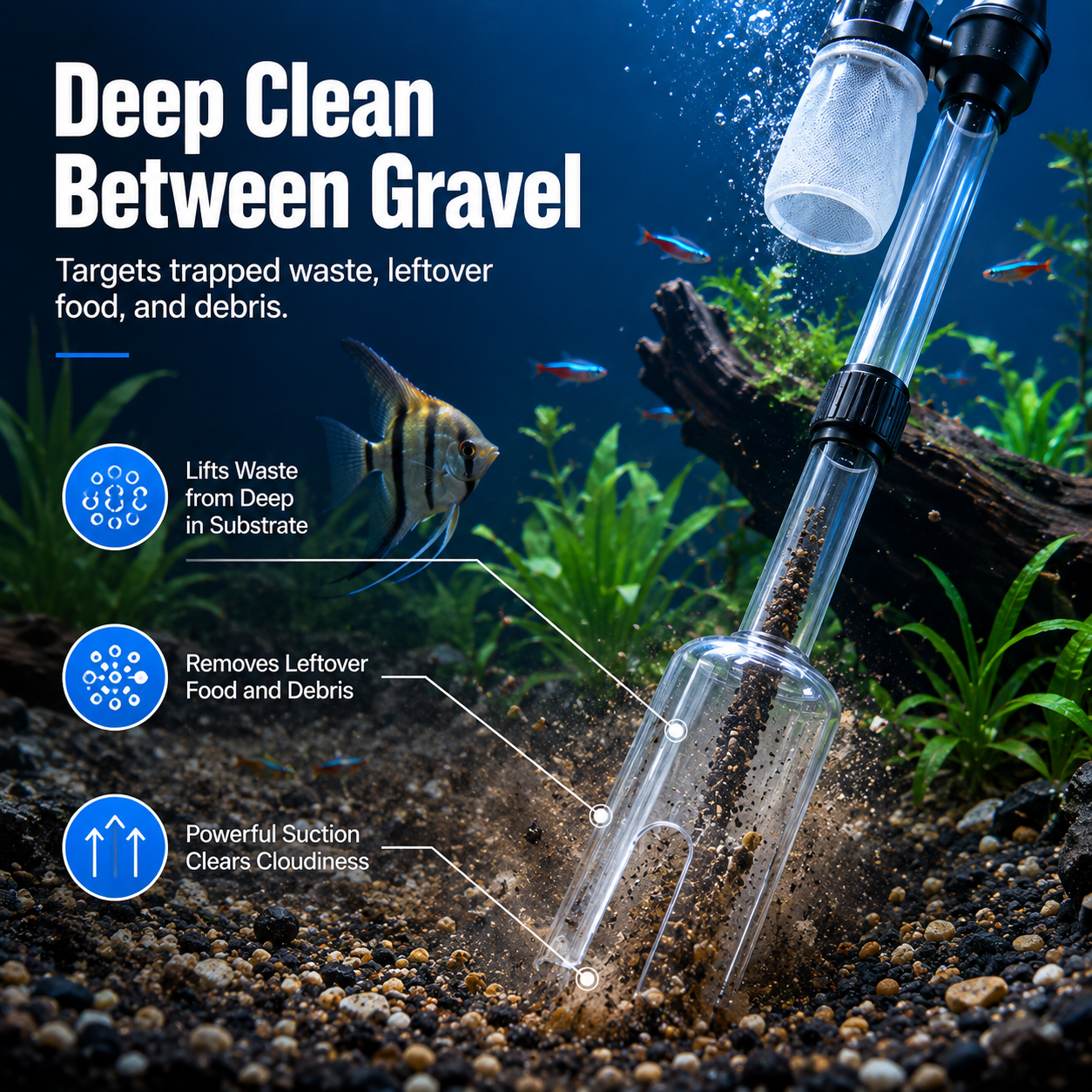 🐠50% off 🔥 Electric Aquarium Gravel Cleaner