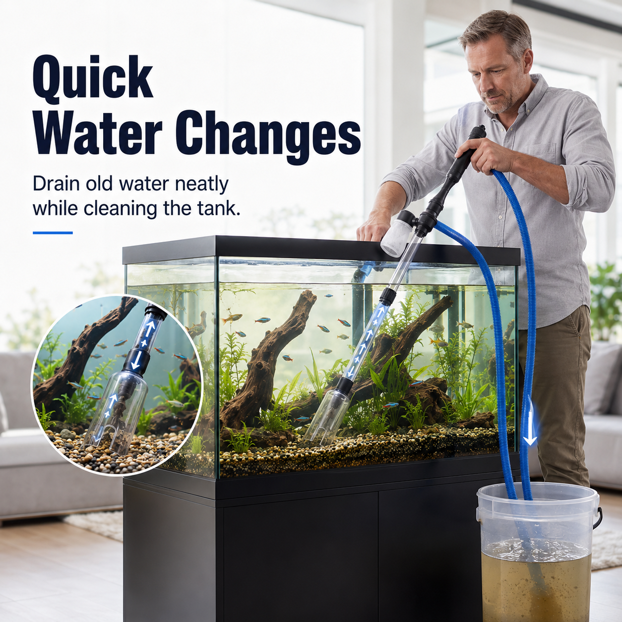 🐠50% off 🔥 Electric Aquarium Gravel Cleaner