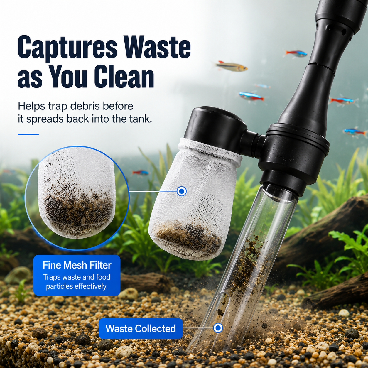 🐠50% off 🔥 Electric Aquarium Gravel Cleaner
