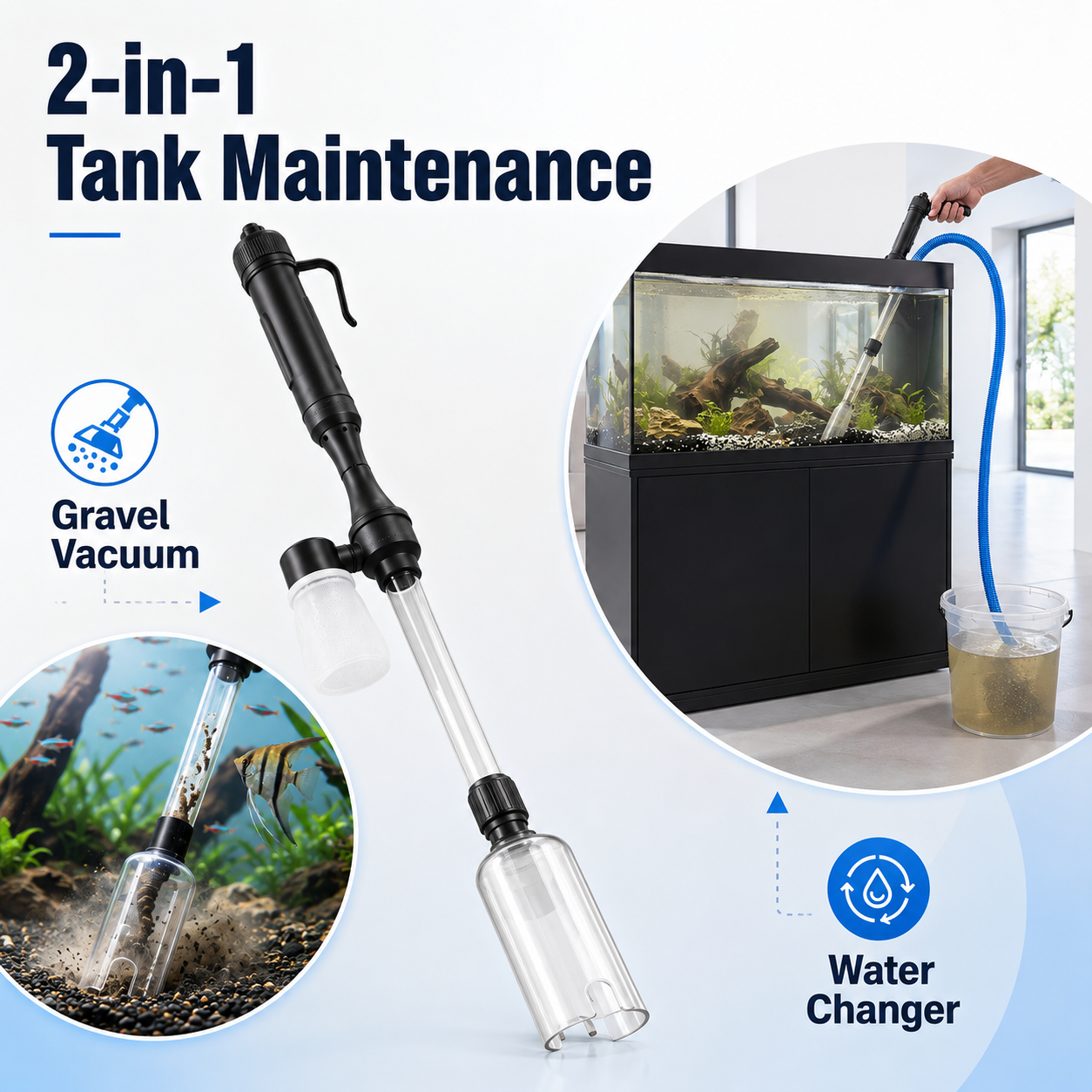 🐠50% off 🔥 Electric Aquarium Gravel Cleaner