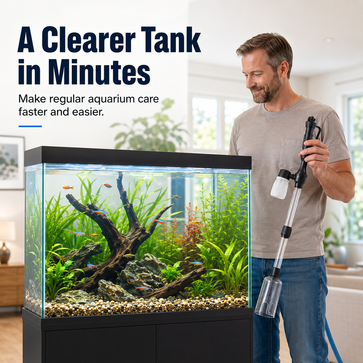 🐠50% off 🔥 Electric Aquarium Gravel Cleaner