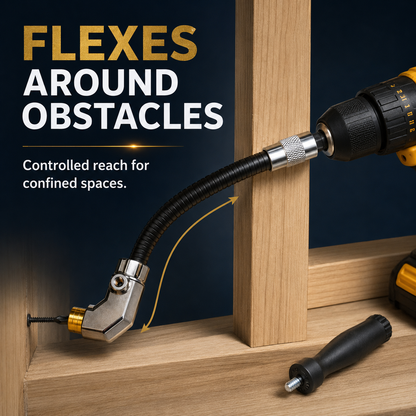 Flexible 90° Right Angle Drill Extension Kit