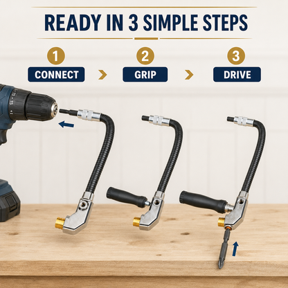 Flexible 90° Right Angle Drill Extension Kit