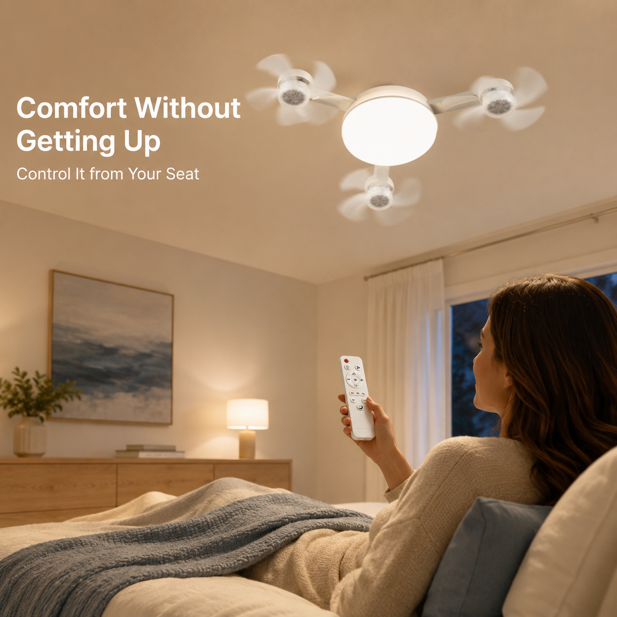 💡New E27 Socket Ceiling Fan Light - 2-in-1 Silent LED Fan with Remote Control