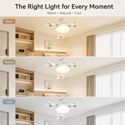 💡New E27 Socket Ceiling Fan Light - 2-in-1 Silent LED Fan with Remote Control