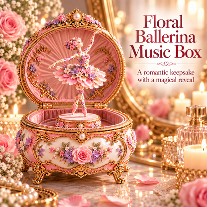 🦋🌸 50% OFF Floral Ballerina Music Box – A Romantic Keepsake With a Magical Butterfly Reveal
