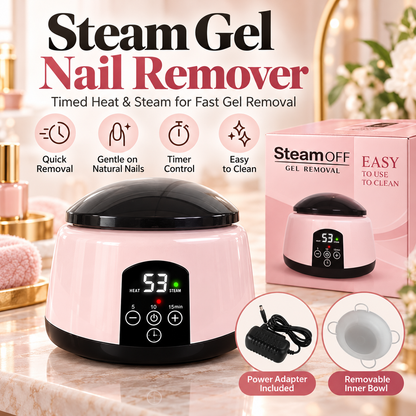 💅 50% OFF Steam Gel Nail Remover – Timed Heat & Steam for Easier At-Home Gel Removal ✨