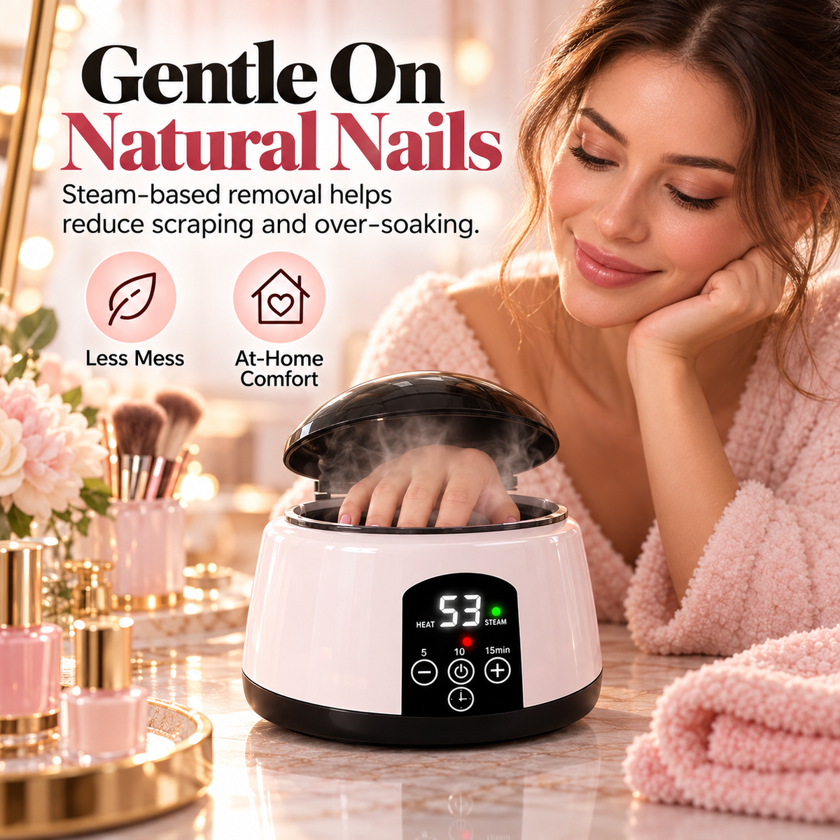 💅 50% OFF Steam Gel Nail Remover – Timed Heat & Steam for Easier At-Home Gel Removal ✨