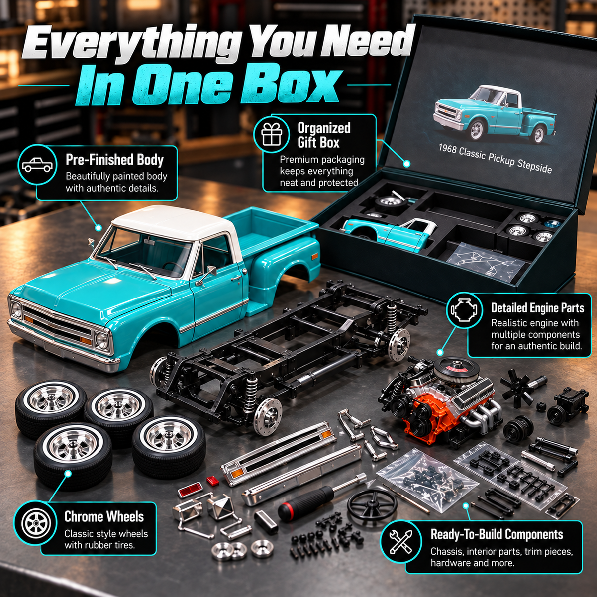 🎁 50% OFF Model Kit – 🏆Premium Classic Truck Gift for Collectors & Hobbyists