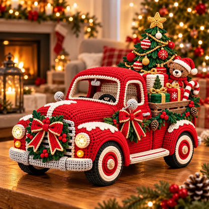 🎄 🧶Crochet Christmas Truck Pattern - Vintage Pickup🛻