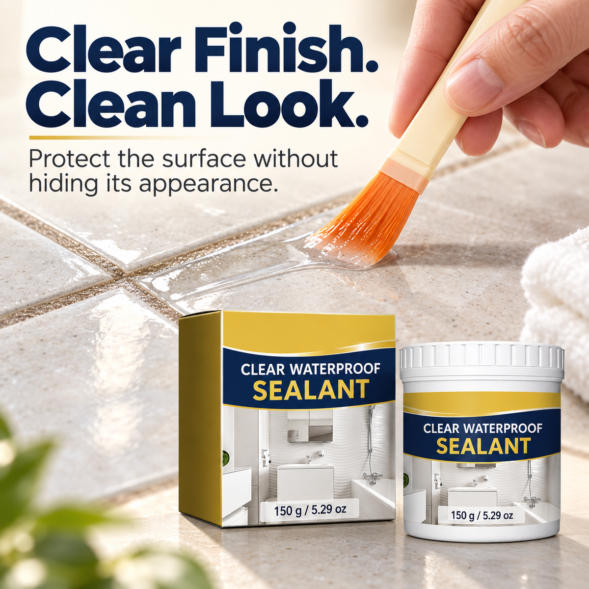 🛠️ Clear Waterproof Sealant – Brush-On Crack & Seam Coating