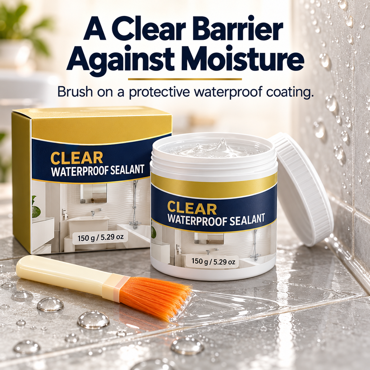 🛠️ Clear Waterproof Sealant – Brush-On Crack & Seam Coating