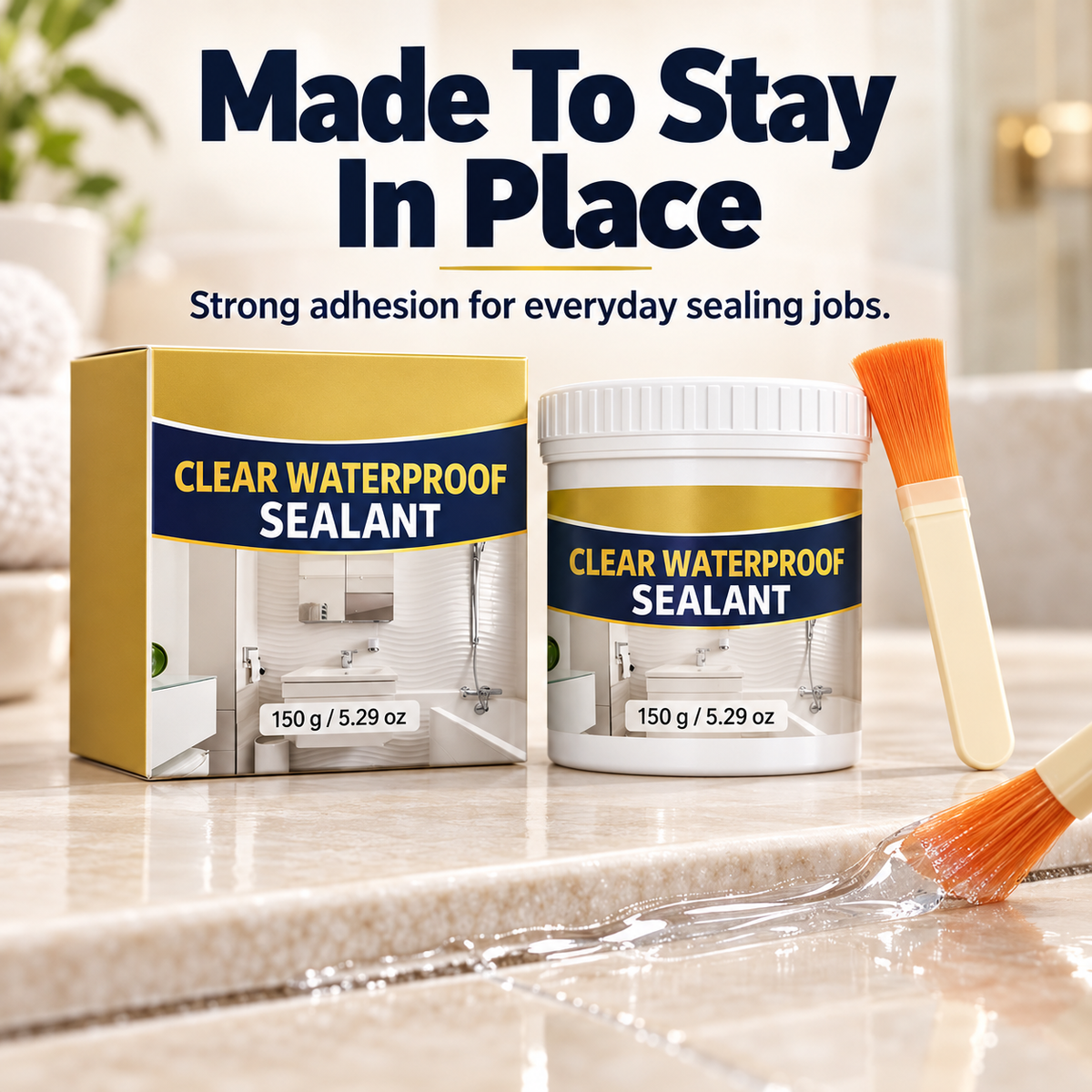 🛠️ Clear Waterproof Sealant – Brush-On Crack & Seam Coating
