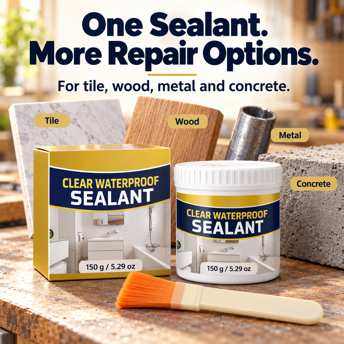 🛠️ Clear Waterproof Sealant – Brush-On Crack & Seam Coating