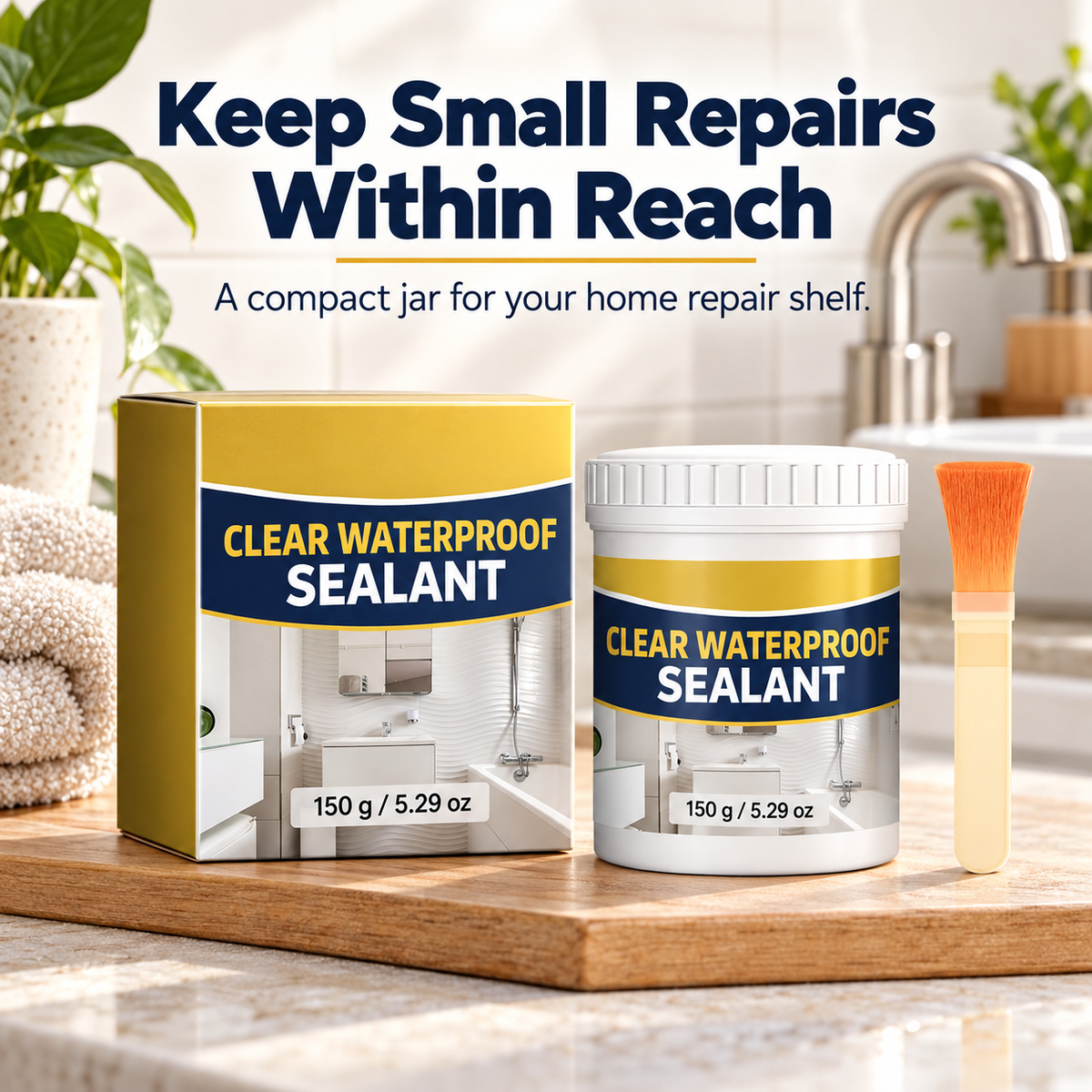 🛠️ Clear Waterproof Sealant – Brush-On Crack & Seam Coating