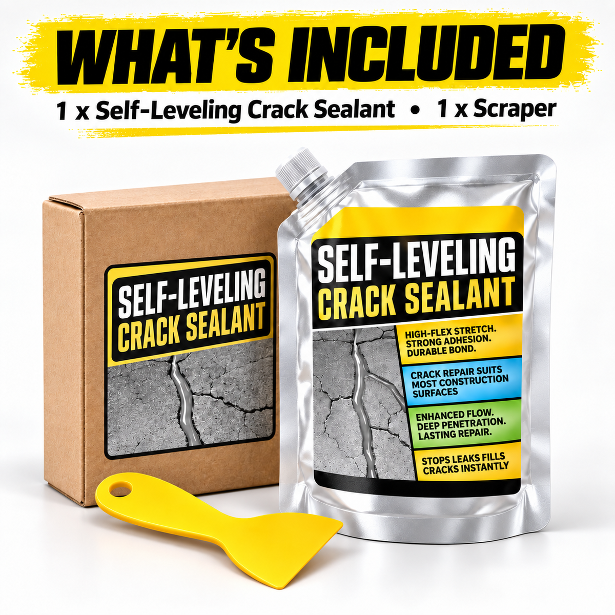 🔥 50% OFF Self-Leveling Crack Sealant 🛠️ Waterproof Concrete Crack Repair