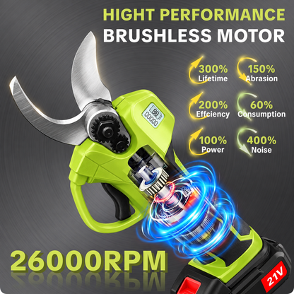 🌿 48% OFF Cordless Electric Pruning Shears 🔥 Dual Battery Garden Branch Cutter