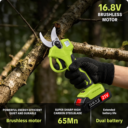 🌿 48% OFF Cordless Electric Pruning Shears 🔥 Dual Battery Garden Branch Cutter