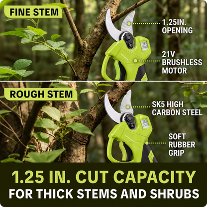 🌿 48% OFF Cordless Electric Pruning Shears 🔥 Dual Battery Garden Branch Cutter