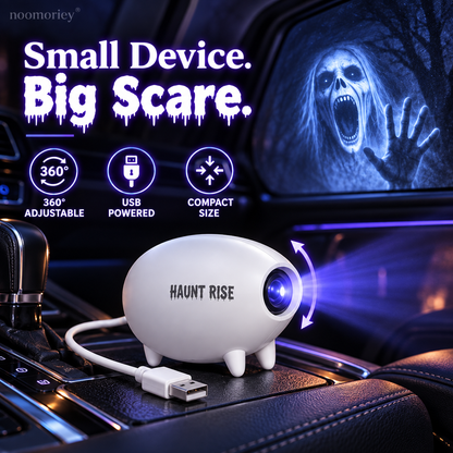 🎃 Haunt Rise 360° Animated Halloween Window Projector | 16 Spooky Holiday Films USB Atmosphere Light 👻