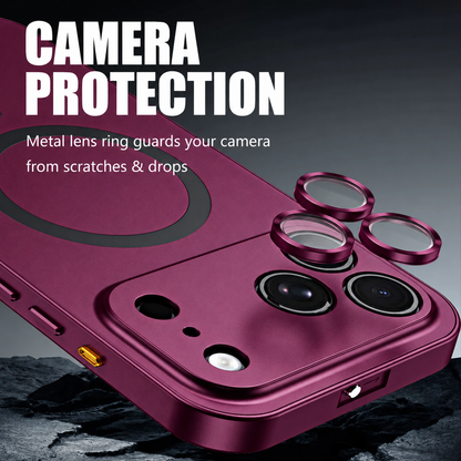 Compatible with iPhone 18 Pro Max Air 16 15 14 13 12 Metalic Magnetic Case with Lens Cover