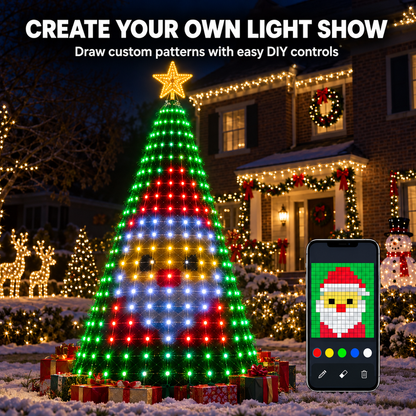 🎄 49% OFF App-Controlled Animated Christmas Tree Lights ✨ DIY Music Sync Light Net