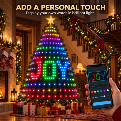 🎄 49% OFF App-Controlled Animated Christmas Tree Lights ✨ DIY Music Sync Light Net