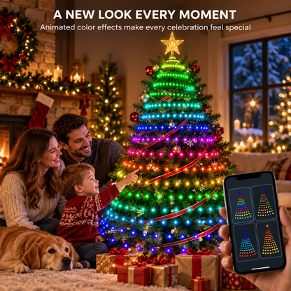 🎄 49% OFF App-Controlled Animated Christmas Tree Lights ✨ DIY Music Sync Light Net