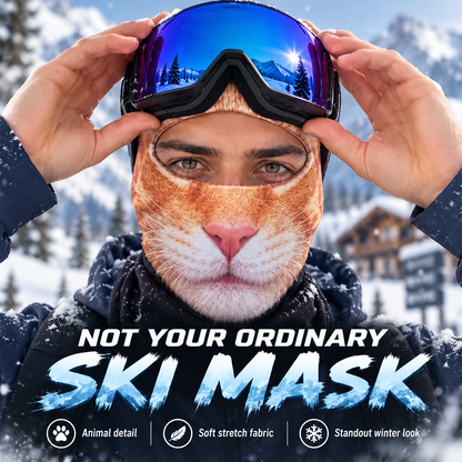 🦊50% OFF Funny Animal Face Ski Mask – 🐾Winter Ski & Snowboard Face Cover