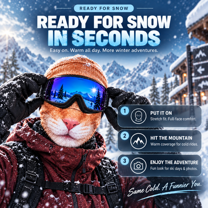 🦊50% OFF Funny Animal Face Ski Mask – 🐾Winter Ski & Snowboard Face Cover