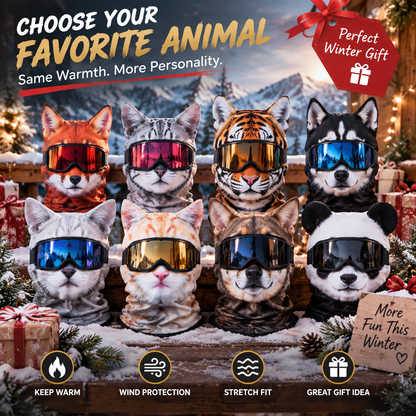 🦊50% OFF Funny Animal Face Ski Mask – 🐾Winter Ski & Snowboard Face Cover