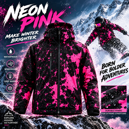 ❄️ Weather-Reactive Snow & Moisture Color-Changing Insulated Winter Ski Jacket 🏂