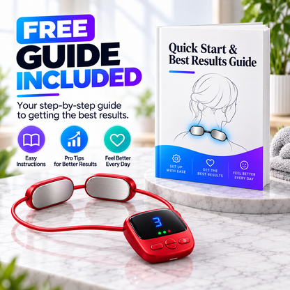 ⚡ Portable Mini Neck Massager - Smart Pulse & 3-Level Heat Relief 💆