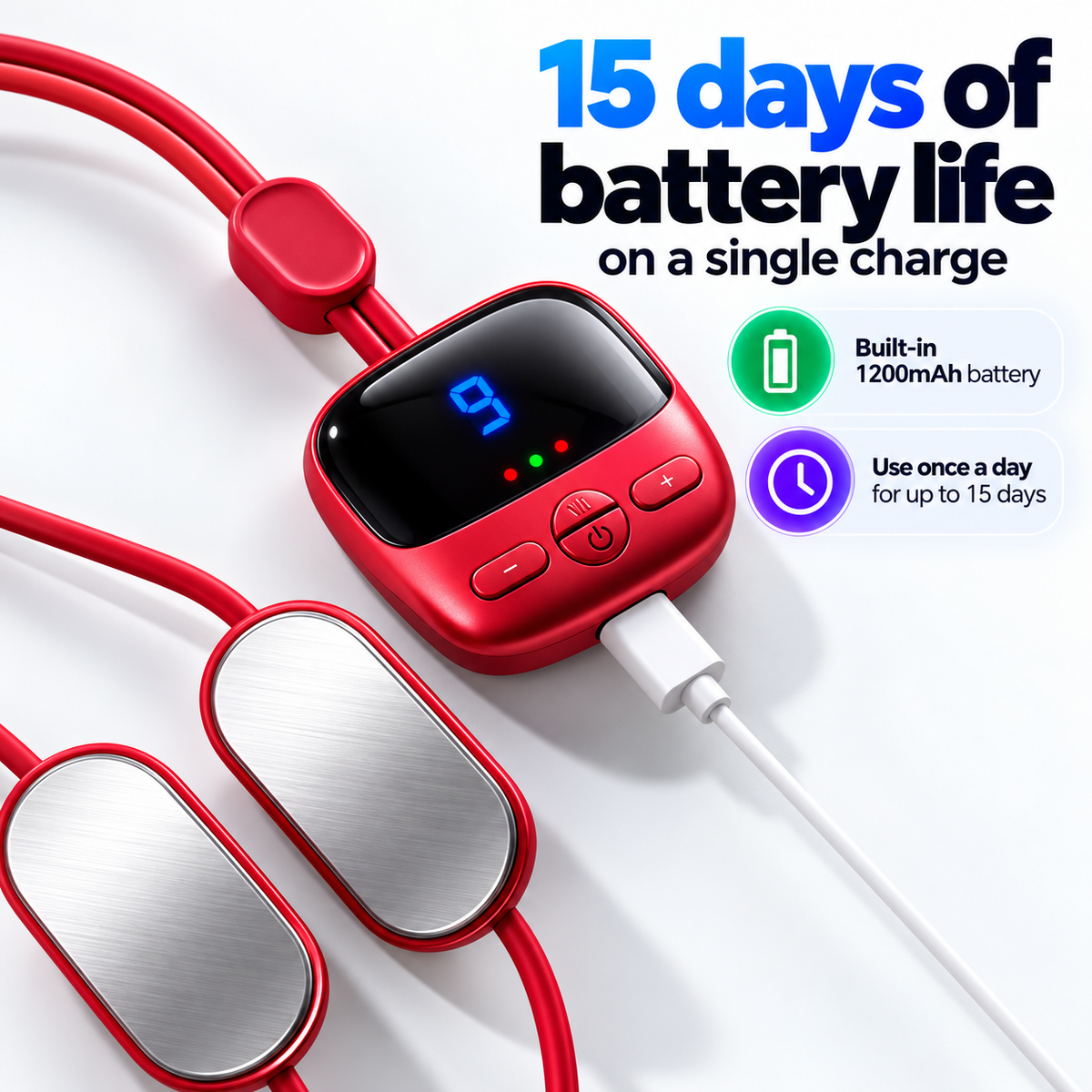 ⚡ Portable Mini Neck Massager - Smart Pulse & 3-Level Heat Relief 💆