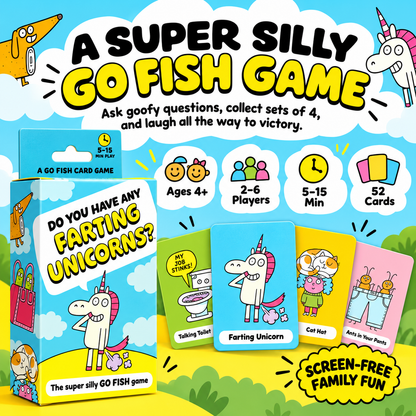 🃏 Super Silly Go Fish Card Game - Funny Screen-Free Family Card Game for Kids